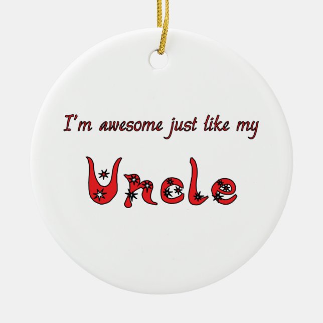 Phantastisch Onkel Weihnachtsbaum Keramik Ornament (Vorne)