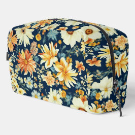 Phantastisch orangefarbene, zarte weiße Blume Waschbeutel