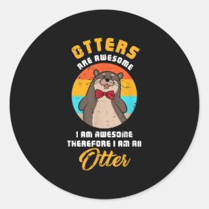 Phantastisch Otter Costume Süße Tier Zoo Halloween Runder Aufkleber