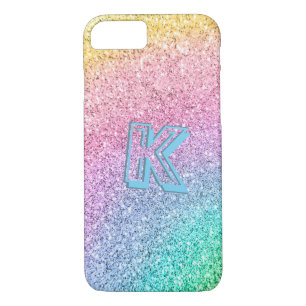 Phantastisch Pastel Glitzer Mit Monogramm Girl Case-Mate iPhone Hülle
