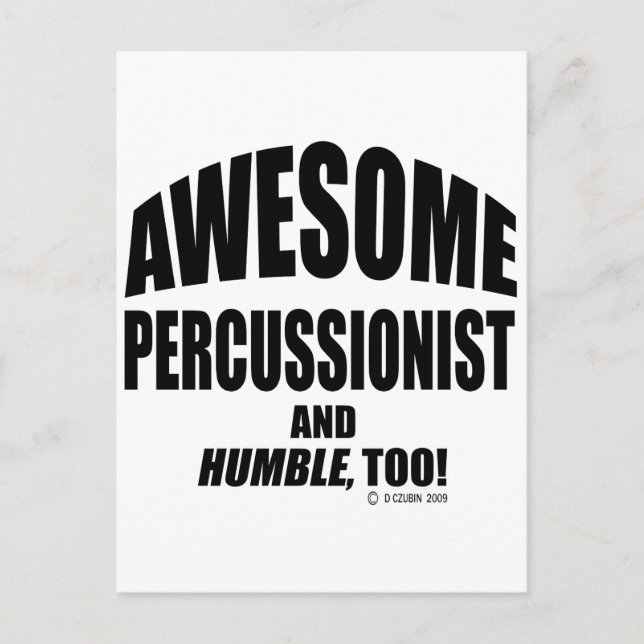 Phantastisch Perkussionist Postkarte (Vorderseite)