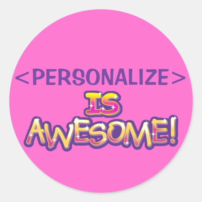 phantastisch,<PERSONALIZE> Runder Aufkleber (Vorderseite)