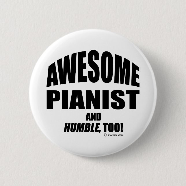 Phantastisch Pianist Button (Vorderseite)