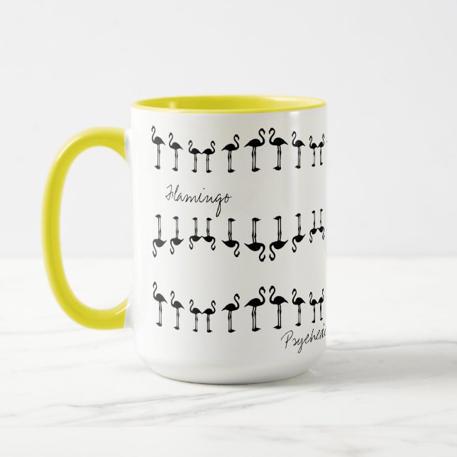 Phantastisch Psychedelischer Flamingo-Kaffee / Tee Tasse (Links)
