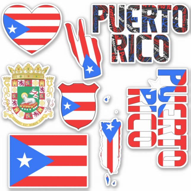 Phantastisch Puerto Rico Staatssymbole Aufkleber (Vorderseite)