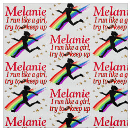 PHANTASTISCH RUNNER GIRL PERSONALISIERT FABRIC STOFF