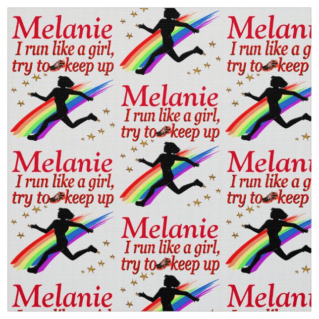 PHANTASTISCH RUNNER GIRL PERSONALISIERT FABRIC STOFF (Muster)