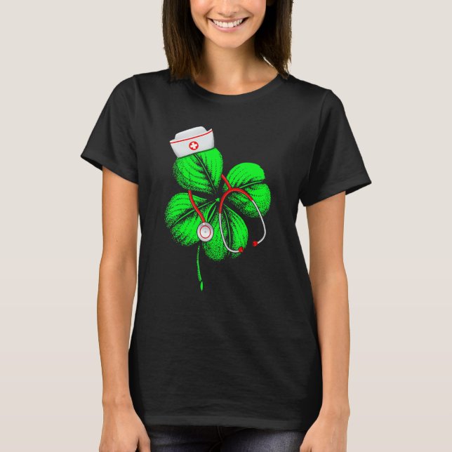 Phantastisch Saint Patrick S Day Nurse Kleeblatt H T-Shirt (Vorderseite)