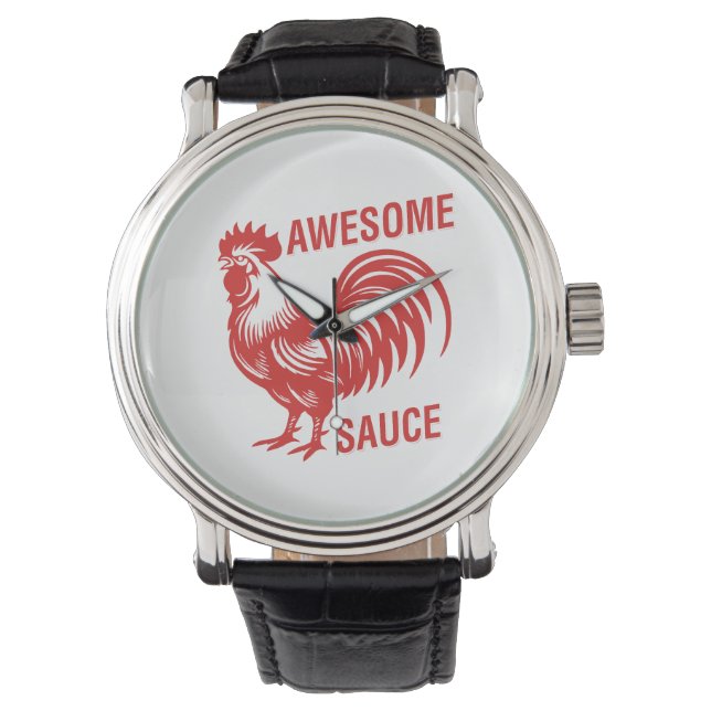 Phantastisch Sauce Rooster Funny Armbanduhr (Vorderseite)