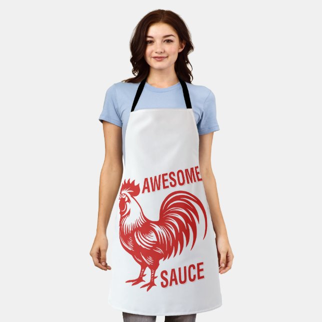 Phantastisch Sauce Rooster Funny Schürze (Getragen)