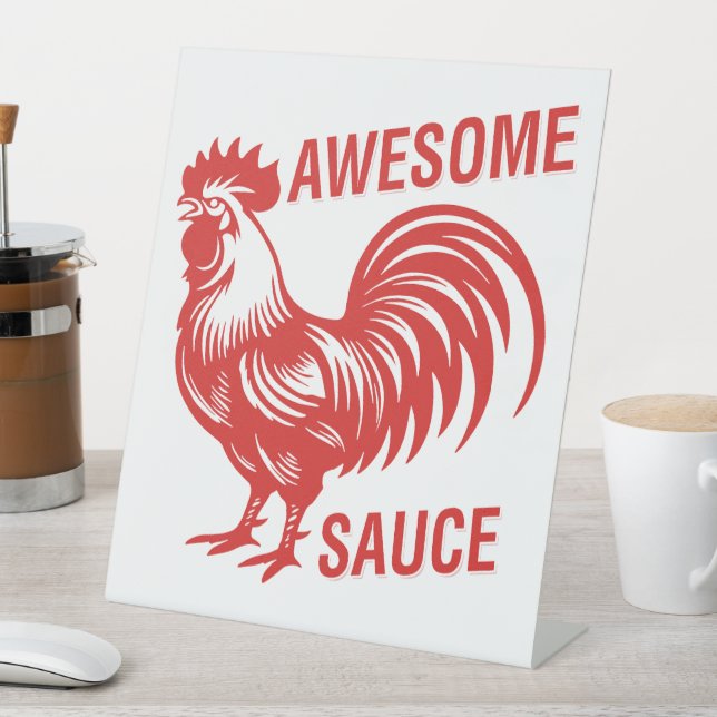 Phantastisch Sauce Rooster Funny Sockelschild (In Situ)