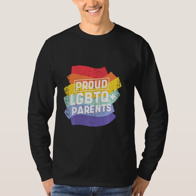 Phantastisch sein Sie LGBTQ Stolze Eltern Regenbog T-Shirt (Vorderseite)
