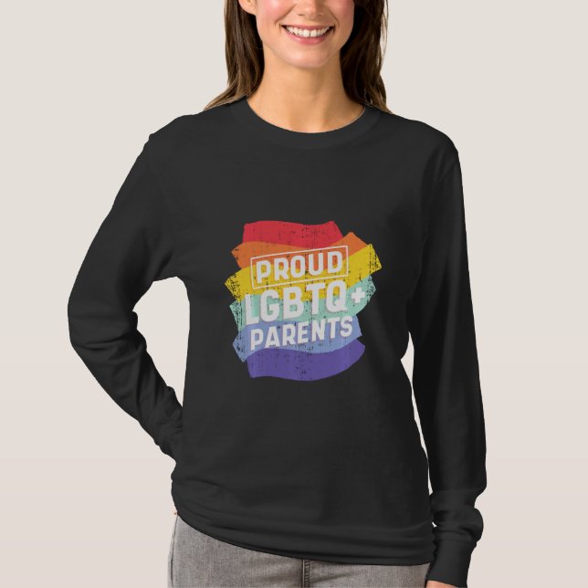 Phantastisch sein Sie LGBTQ Stolze Eltern Regenbog T-Shirt (Vorderseite)