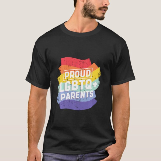 Phantastisch sein Sie LGBTQ Stolze Eltern Regenbog T-Shirt (Vorderseite)