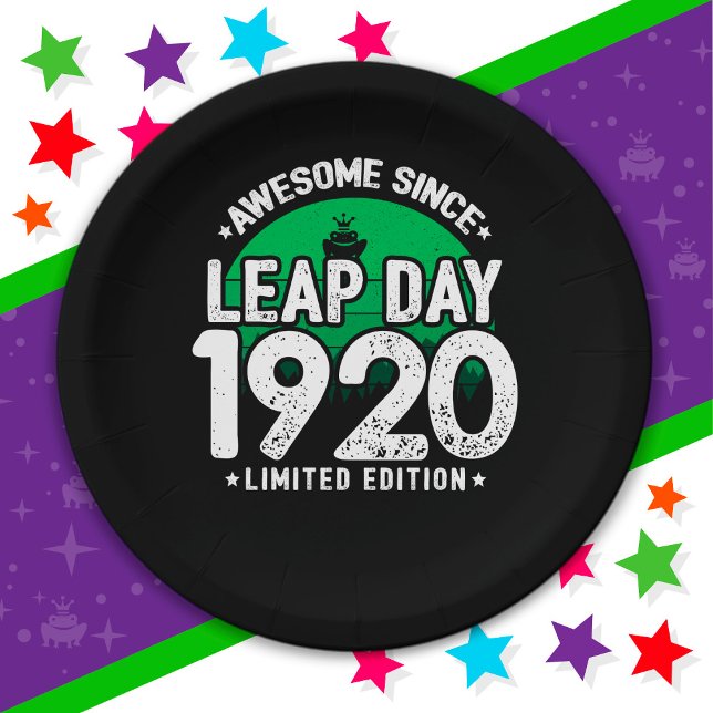 Phantastisch seit 1920 Leap Year Day Feb 29 Geburt Pappteller (Von Creator hochgeladen)