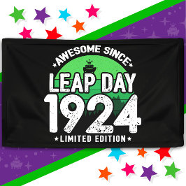 Phantastisch seit 1924 Leap Year Day Feb 29 Birthd Banner