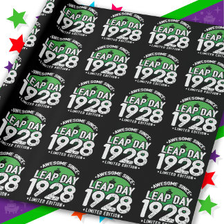Phantastisch seit 1928 Leap Year Day Feb 29 Geburt Geschenkpapier
