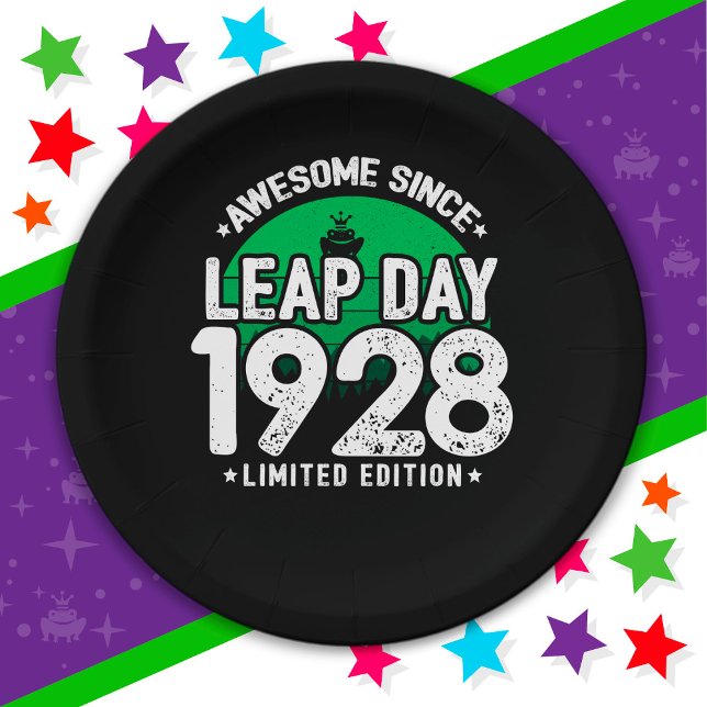 Phantastisch seit 1928 Leap Year Day Feb 29 Geburt Pappteller (Von Creator hochgeladen)