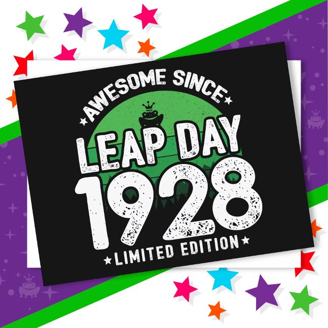 Phantastisch seit 1928 Leap Year Day Feb 29 Geburt Postkarte (Von Creator hochgeladen)