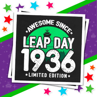 Phantastisch seit 1936 Leap Year Day Feb 29 Birthd Serviette