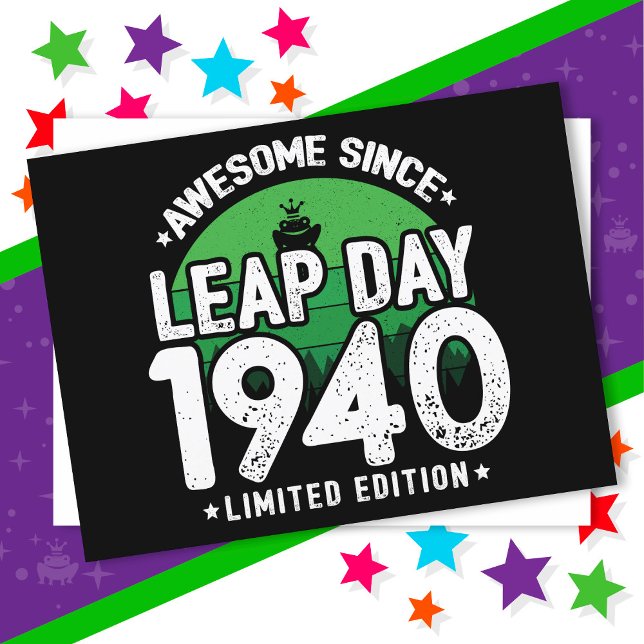 Phantastisch seit 1940 Leap Year Day Feb 29 Geburt Postkarte (Von Creator hochgeladen)