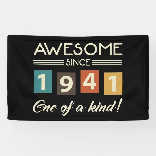 Phantastisch seit 1941 Retro 80. Geburtstag Banner (Horizontal)