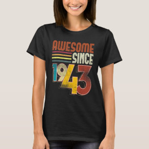 Phantastisch Seit 1943 80. Geburtstag Retro Vintag T-Shirt