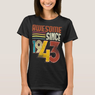 Phantastisch Seit 1943 80. Geburtstag Retro Vintag T-Shirt
