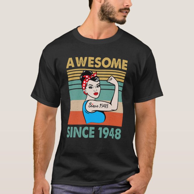 phantastisch seit 1948 75. Geburtstag T-Shirt (Vorderseite)