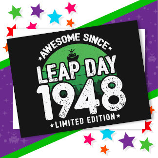 Phantastisch seit 1948 Leap Year Day Feb 29 Birthd Postkarte