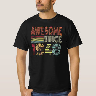 Phantastisch seit 1948 Retro Geboren 1948 Geburtst T-Shirt