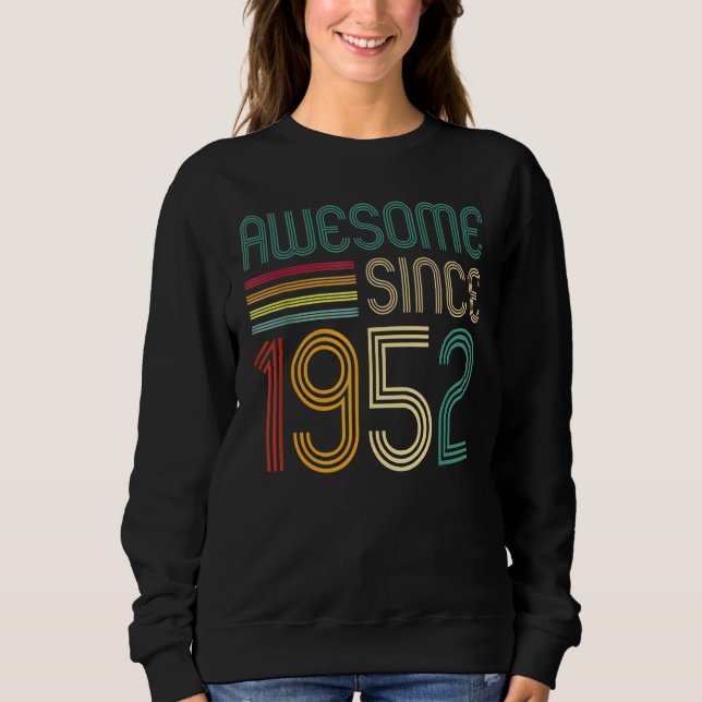 Phantastisch seit 1952 70. Geburtstag Retro Sweatshirt (Vorderseite)