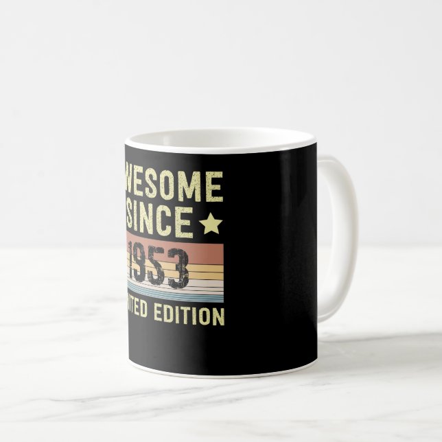 Phantastisch seit 1953 Retro 69 Jahre alt Geburtst Kaffeetasse (VorderseiteRechts)