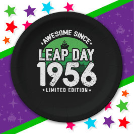 Phantastisch seit 1956 Leap Year Day Feb 29 Birthd Pappteller