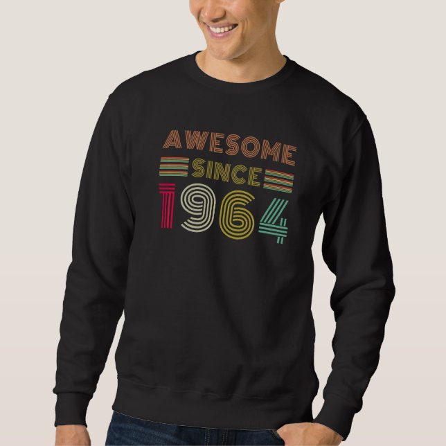 Phantastisch seit 1964 58. Geburtstag Retro Sweatshirt (Vorderseite)