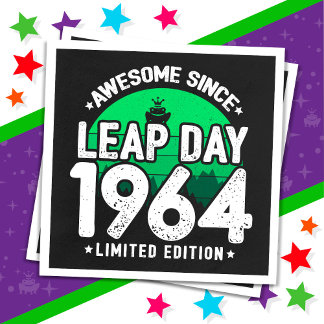 Phantastisch seit 1964 Leap Year Day Feb 29 Birthd Serviette