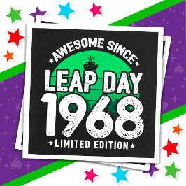 Phantastisch seit 1968 Leap Year Day Feb 29 Geburt Serviette