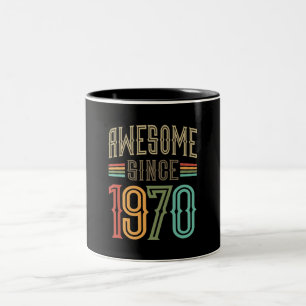 Phantastisch seit 1970 52. Geburtstag Funny Retro Zweifarbige Tasse