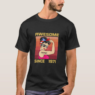 Phantastisch seit 1971 50 Jahre für Frauen Retro V T-Shirt
