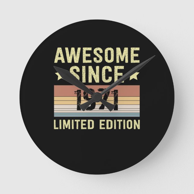 Phantastisch seit 1971 Geburtstag Runde Wanduhr (Vorderseite)