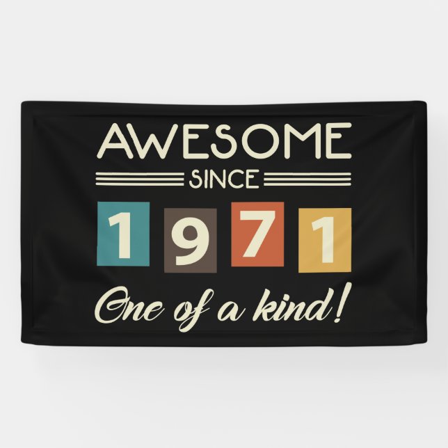 Phantastisch seit 1971 Retro 50. Geburtstag Banner (Horizontal)