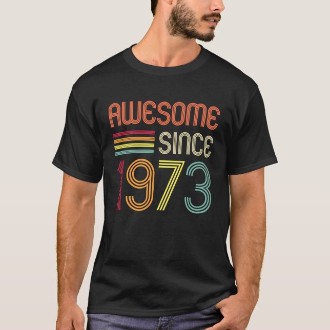 Phantastisch seit 1973 50. Geburtstag Retro T-Shirt (Vorderseite)
