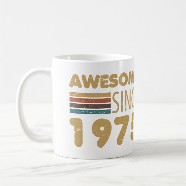 Phantastisch seit 1975 50. Geburtstag Kaffeetasse (Links)