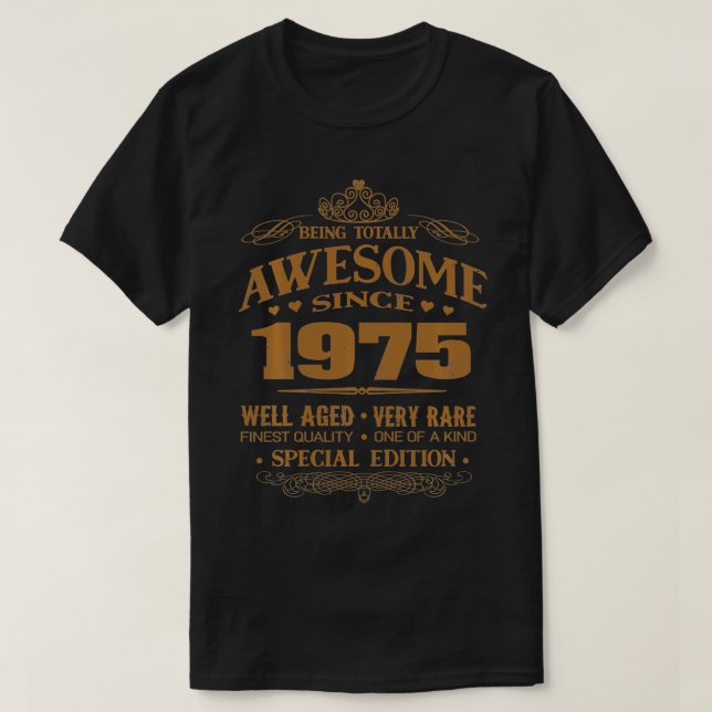 Phantastisch seit 1975 Geburtstagsgeschenk T-Shirt (Design vorne)