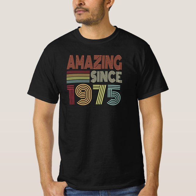 Phantastisch seit 1975 Retro Geboren 1975 Geburtst T-Shirt (Vorderseite)