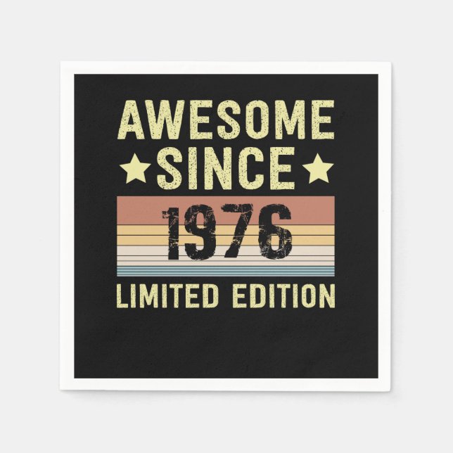 Phantastisch seit 1976 Geburtstag Serviette (Vorderseite)