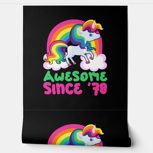 Phantastisch seit 1978 Einhorn Tapete (Abrollen)