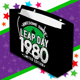 Phantastisch seit 1980 Leap Year Day Feb 29 Geburt Große Geschenktüte