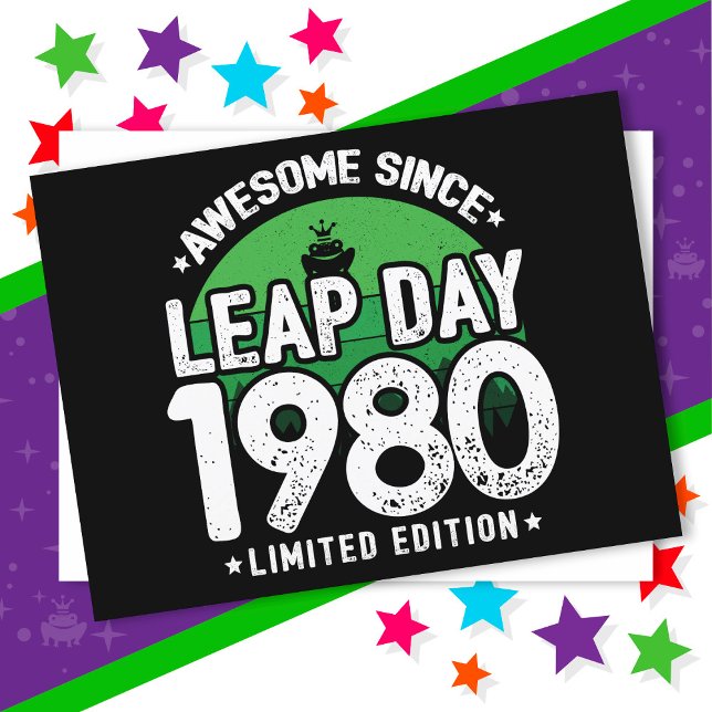 Phantastisch seit 1980 Leap Year Day Feb 29 Geburt Postkarte (Von Creator hochgeladen)