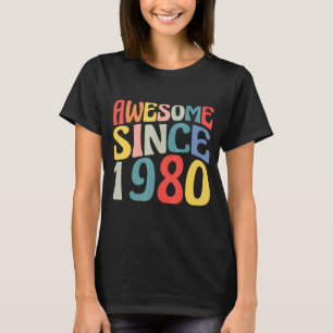 Phantastisch seit 1980 Vintager Stil Geboren 1980 T-Shirt